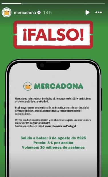 comunicado de Mercadona