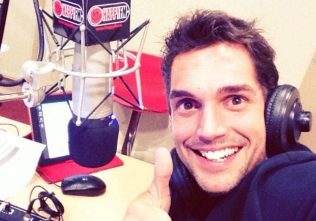 Josep Lobató en el estudio de Happy FM (Imagen propia).
