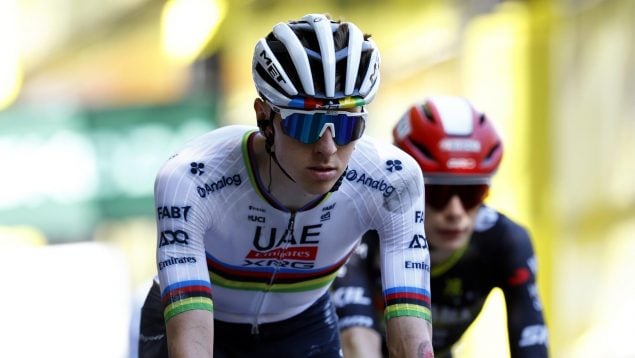 Tadej Pogacar, en el Tour de Francia. (EFE)