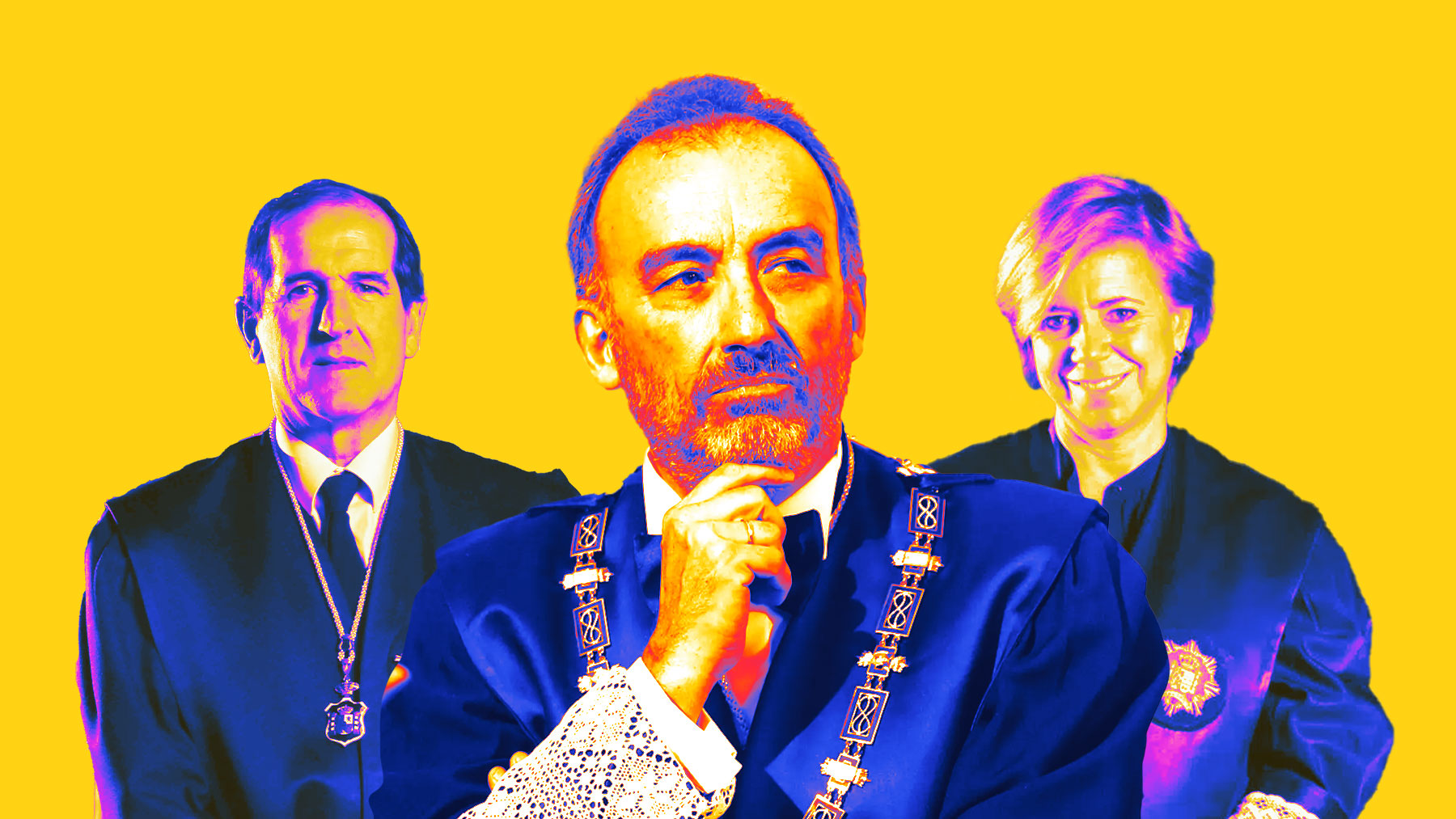 Andrés Martínez Arrieta, Manuel Marchena y Ana Ferrer.