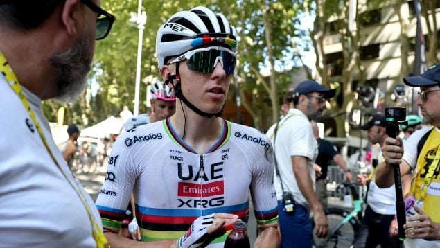 Tadej Pogacar, en el Tour de Francia. (EFE)
