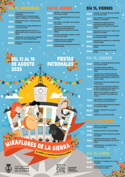 Programa fiestas patronales Miraflores de la Sierra