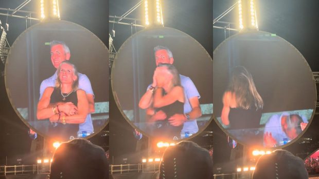 Una pareja se esconde en el concierto de Coldplay. (TikTok)