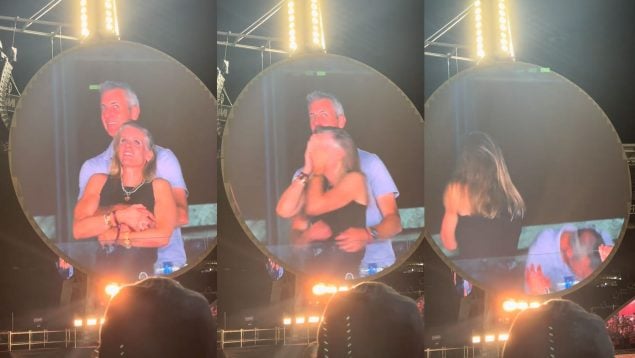 Una pareja se esconde en el concierto de Coldplay. (TikTok)