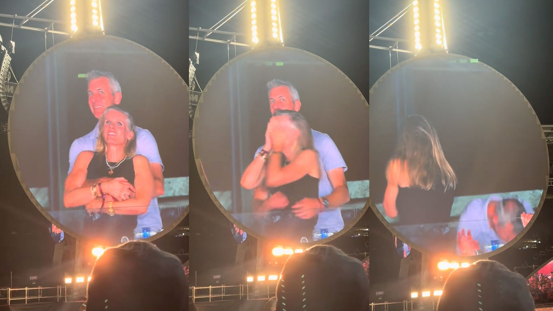 Una pareja se esconde en el concierto de Coldplay. (TikTok)