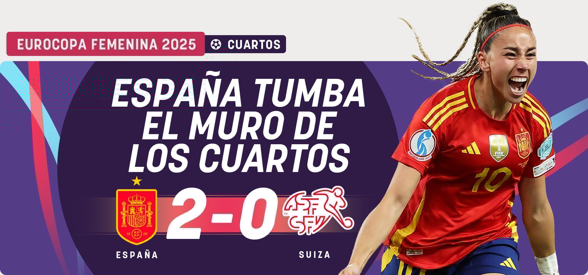 España tumba el muro de los cuartos