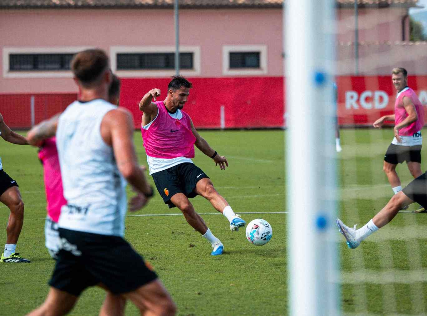 Los jugadores del Real Mallorca, durante la pretemporada.
