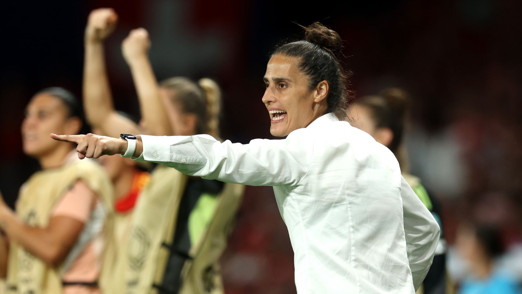 Montse Tomé, ante Suiza. (Getty)