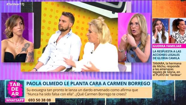 Paola Olmedo y Belén Rodríguez en TardeAR. (Mediaset)