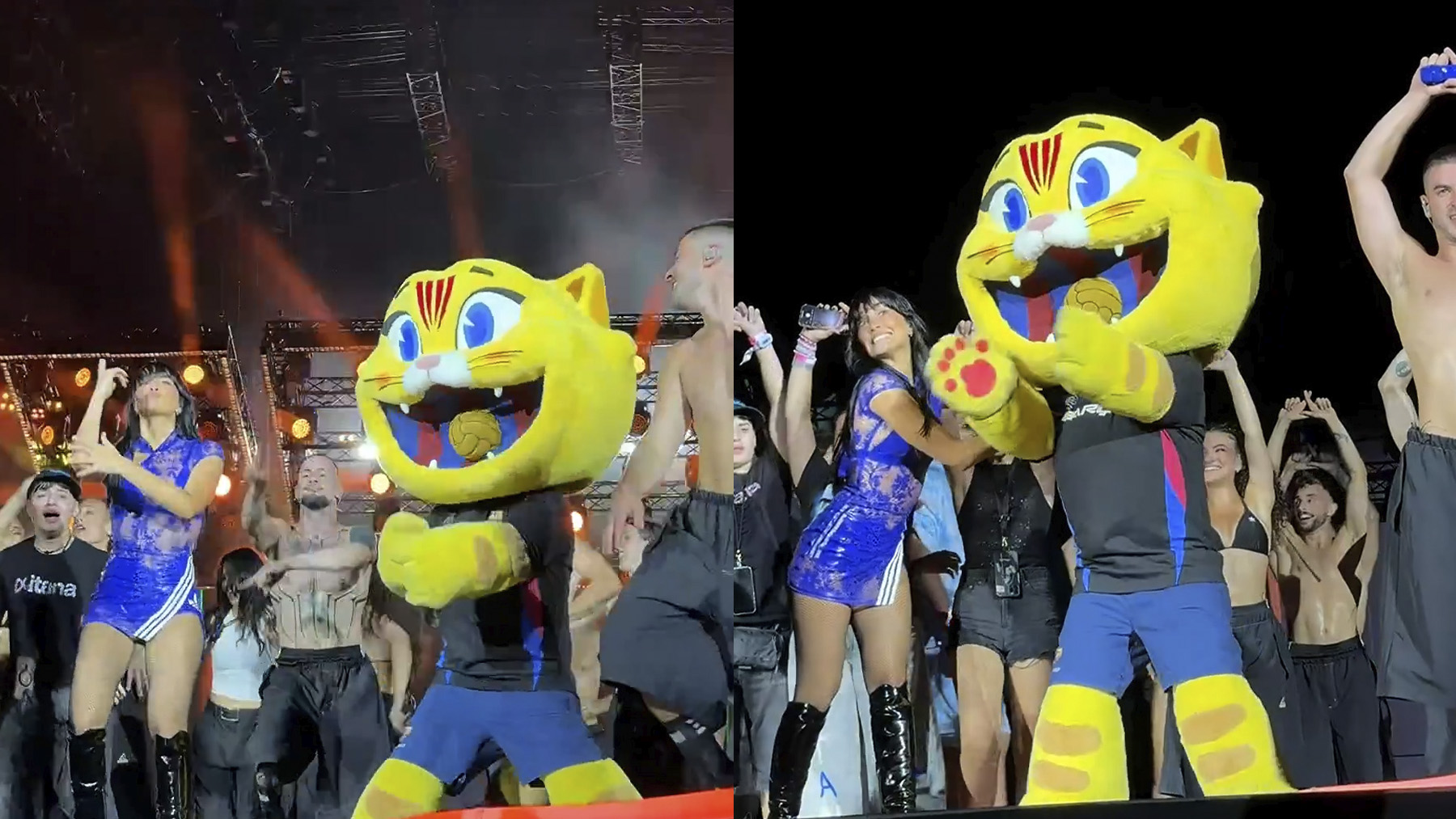 CAT se coló por sorpresa en pleno concierto de Aitana en Montjuic.