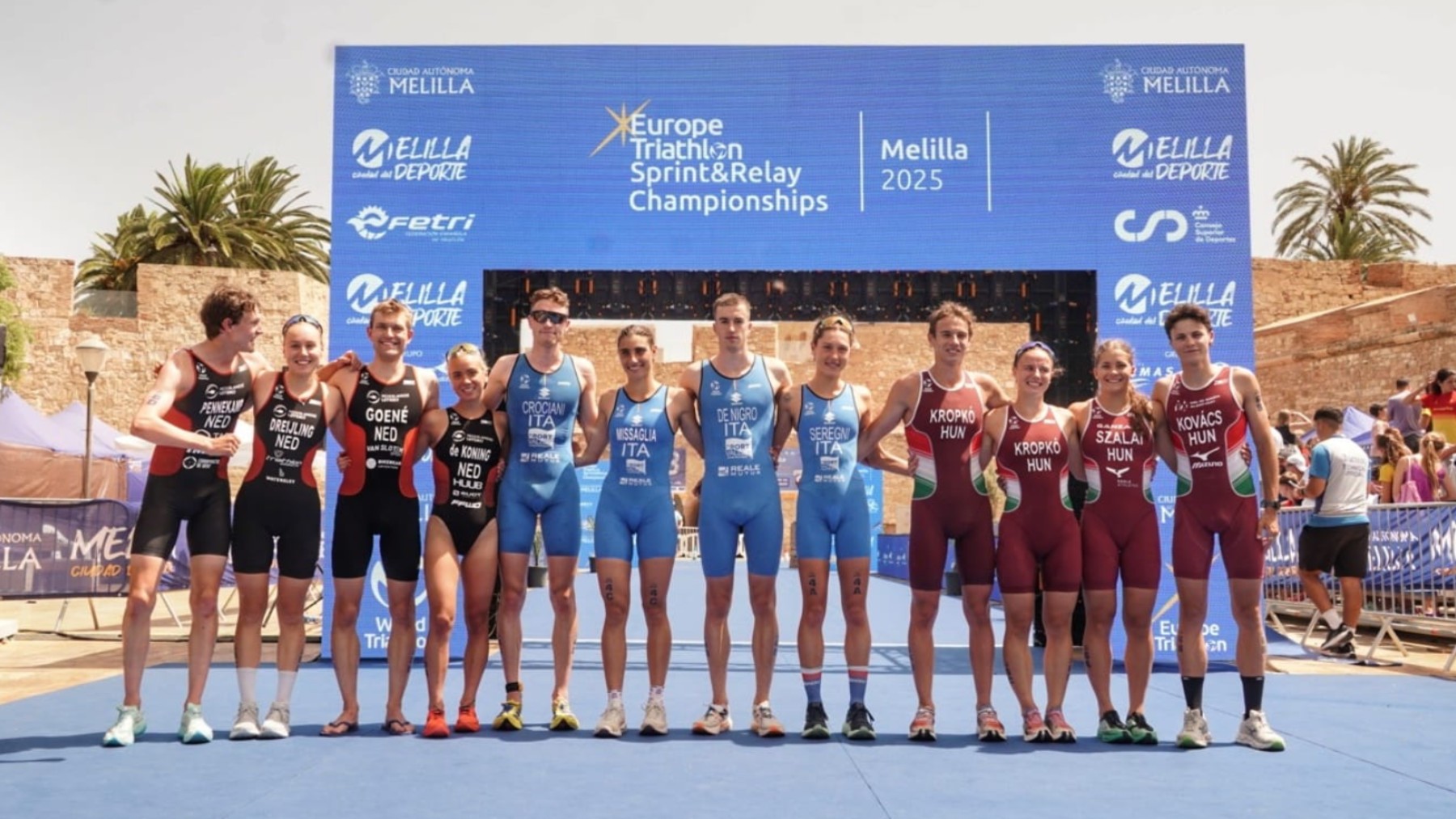 La selección italiana se proclamó campeona de Europa de Triatlón Sprint en Relevos Mixtos.