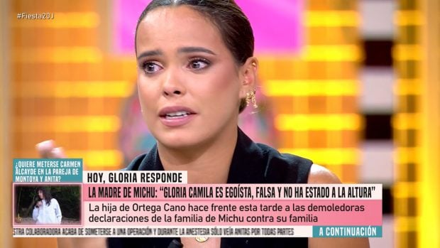 Gloria Camila rompe a llorar en Fiesta. (Mediaset)