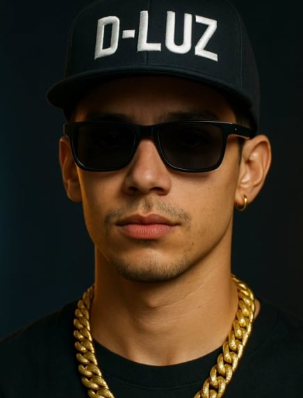 Imagen de DLuz, el alias creado con IA por Kiko Rivera para publicar su nueva música (Instagram).