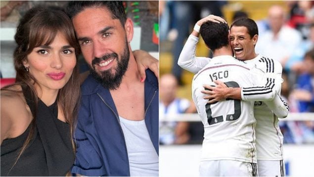 Sara Sálamo y Chicharito Hernández con Isco