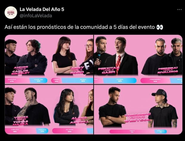 Publicación de la cuenta oficial de 'La Velada'. (X)