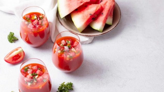Gazpacho de sandía en Thermomix