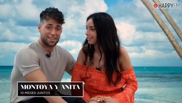 Montoya y Anita Williams en 'La isla de las tentaciones'. (Mediaset)