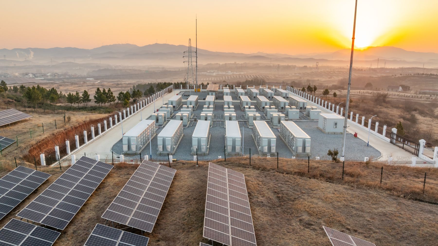 Almacenamiento de energía de un parque fotovoltaico.