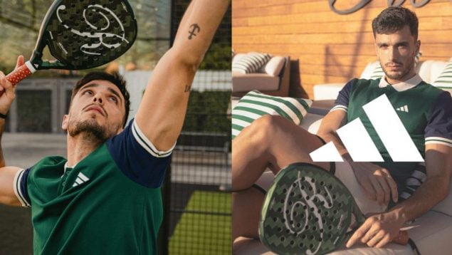 Ale Galán y su nueva pala Adidas.