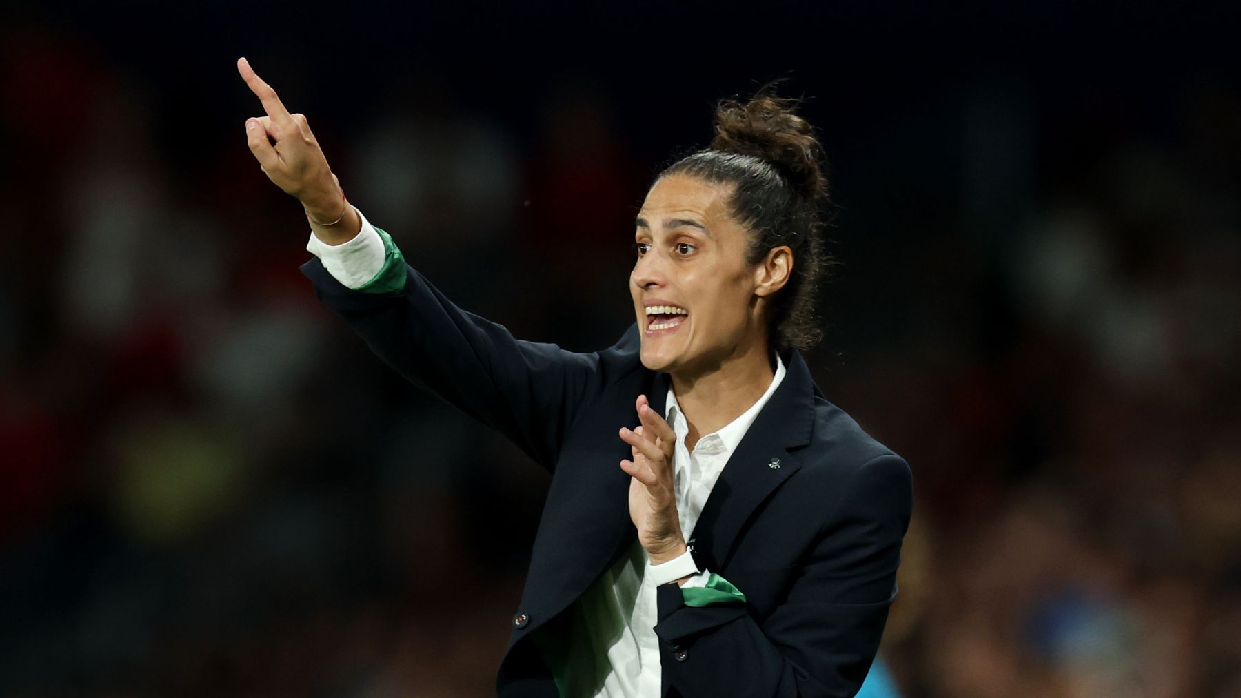 Montse Tomé, en un partido de la selección española. (Getty)