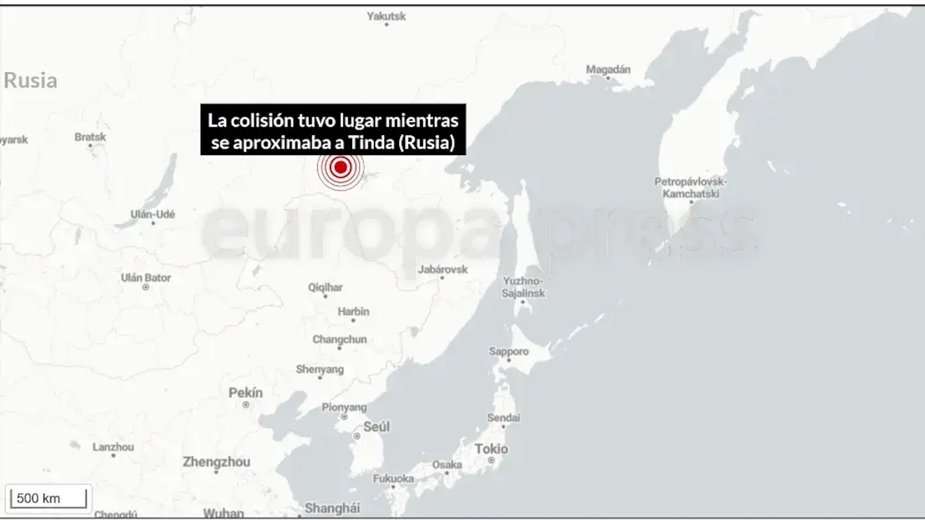 Lugar en el que se ha producido el accidente aéreo. (Infografía: EP)