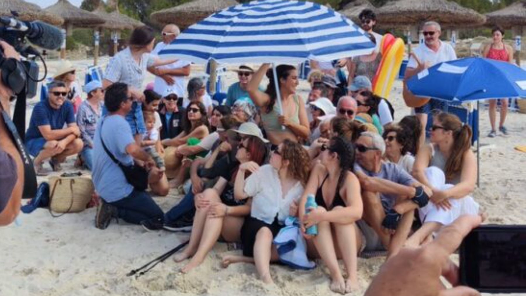 Imagen de todos los asistentes a la primera movilización de ‘Mallorca Platja Tour’.