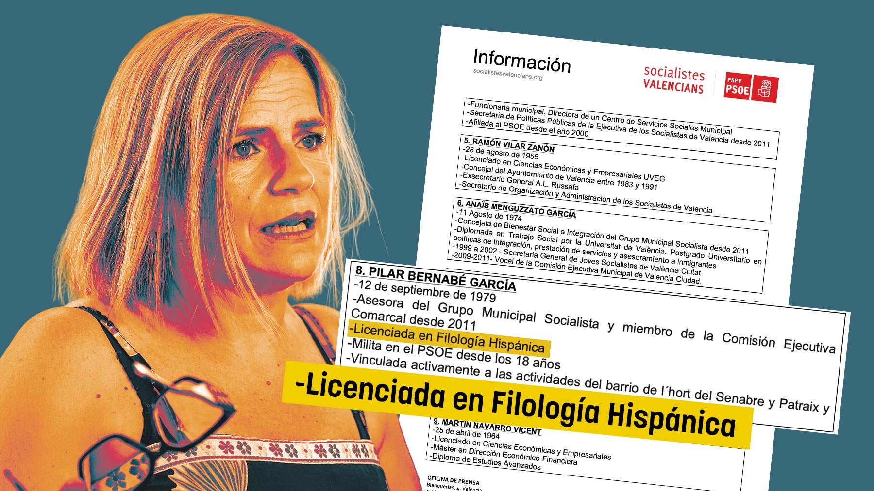 El documento de 2011 que prueba que Pilar Bernabé lleva 14 años mintiendo en su currículum