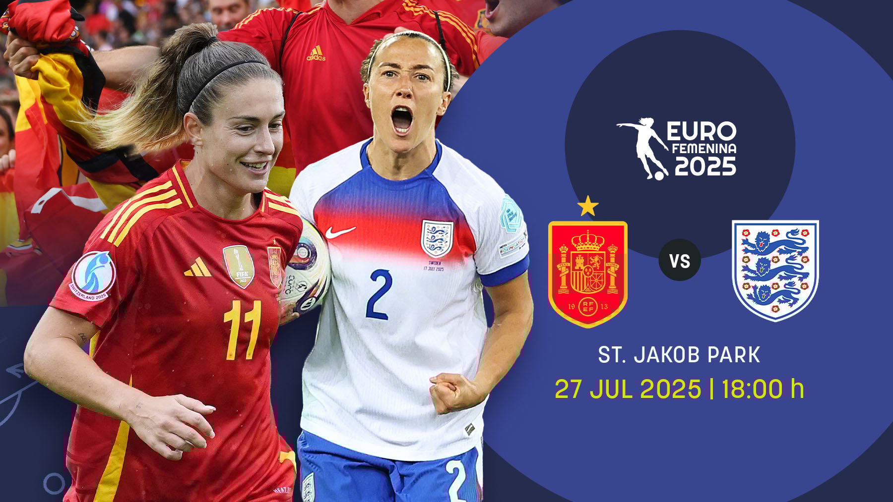 Alexia Putellas y Lucy Bronze.
