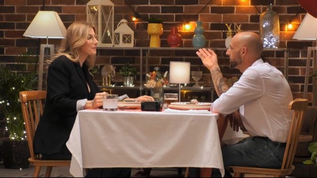 María y Adrián, participantes de 'First Dates'. (Mediaset)