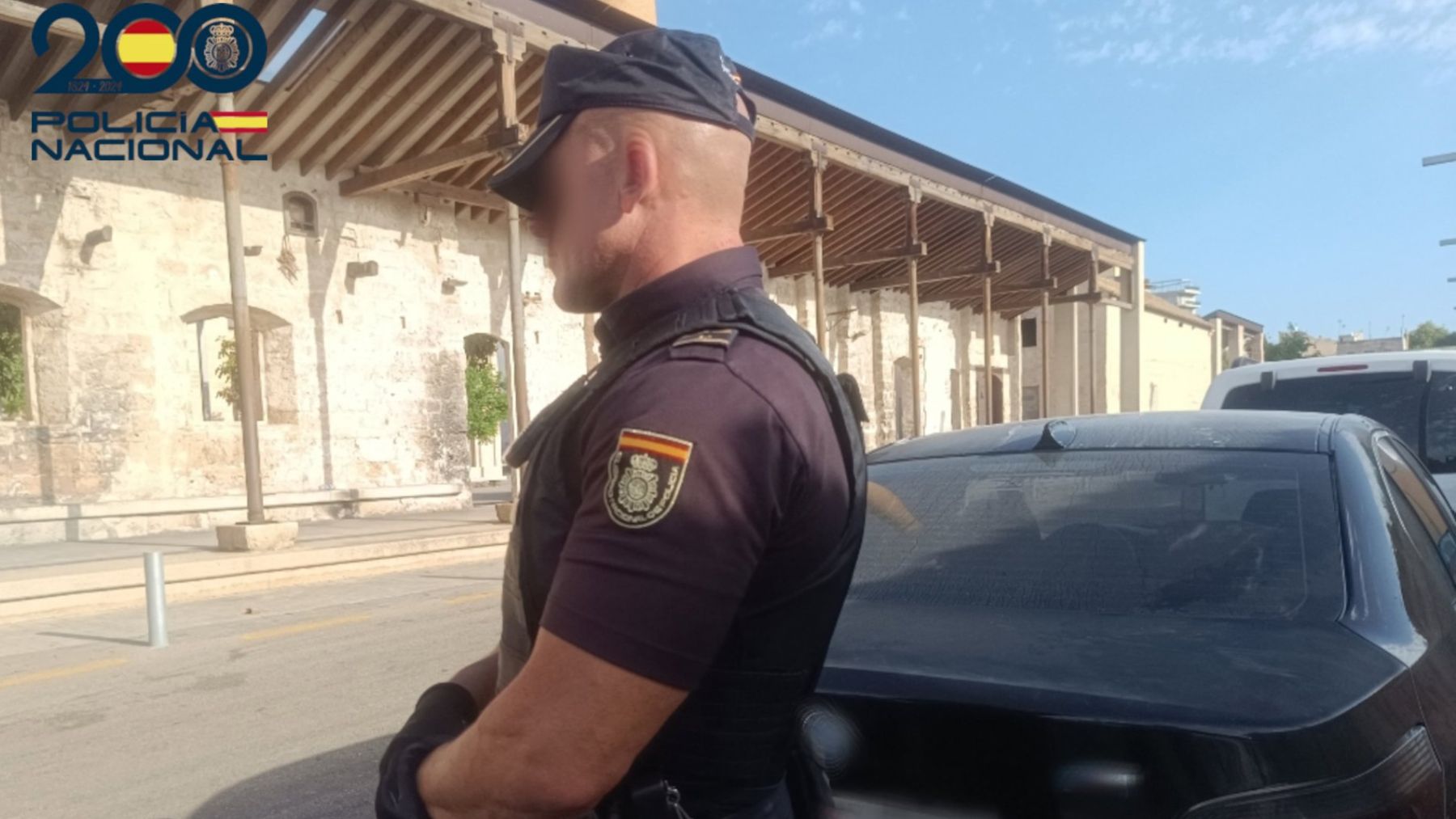 Agente de la Policía Nacional en Palma.