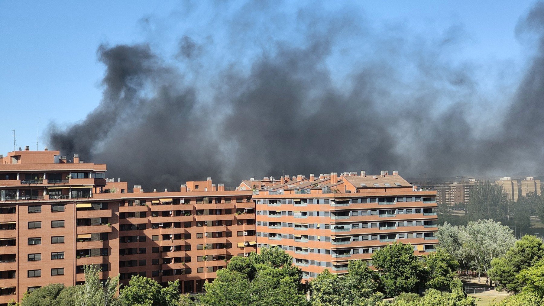 Incendio en el barrio de Tenerías en Zaragoza