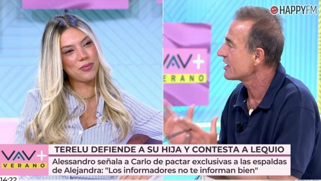 Alejandra Rubio y Alessandro Lequio, colaboradores de Vamos a ver. (Mediaset)