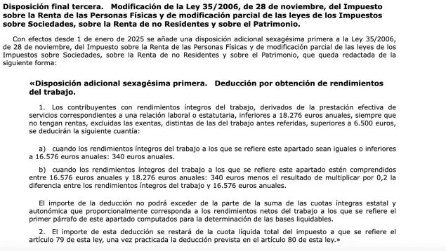 El BOE lo confirma y no hay vuelta atrás: el cambio en el IRPF que ...