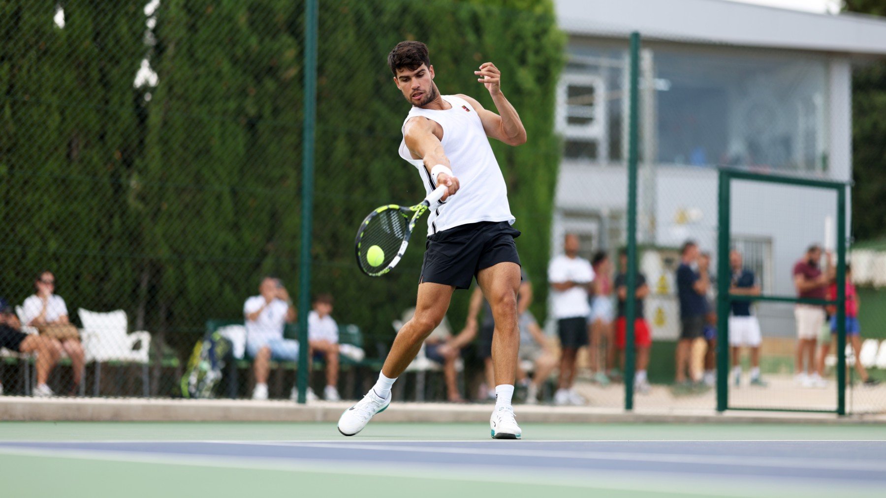 Alcaraz durante un entrenamiento en Murcia. (Getty)