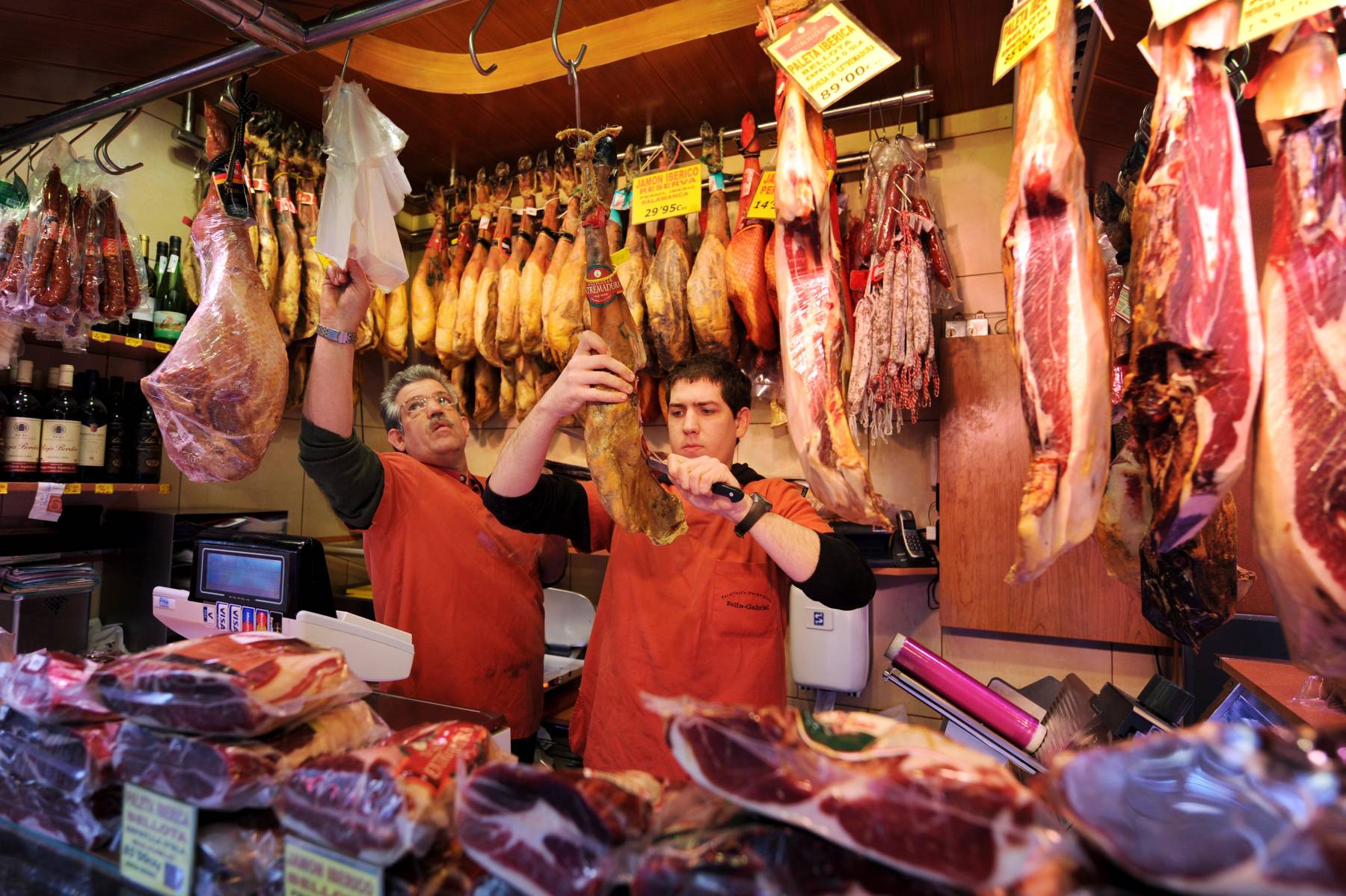 Una carnicería en Barcelona (Getty Images).