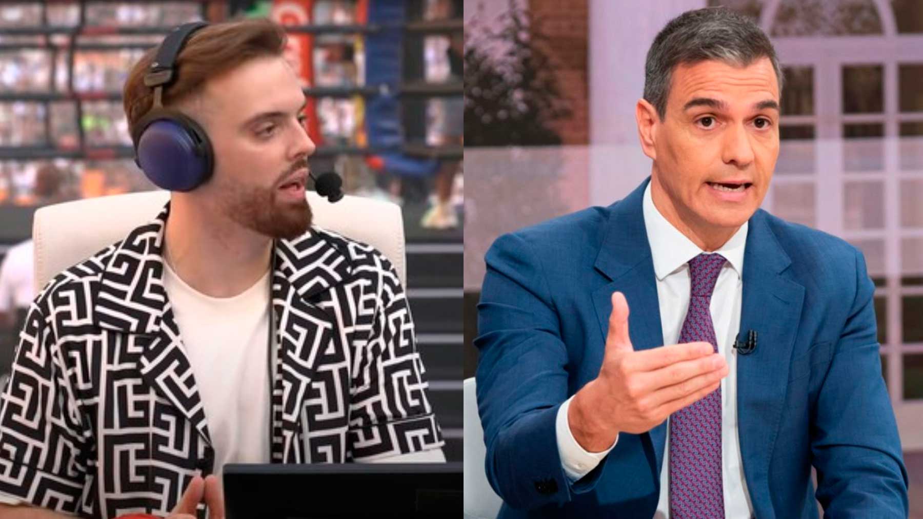 Ibai Llanos y Pedro Sánchez (Montaje Happy FM).
