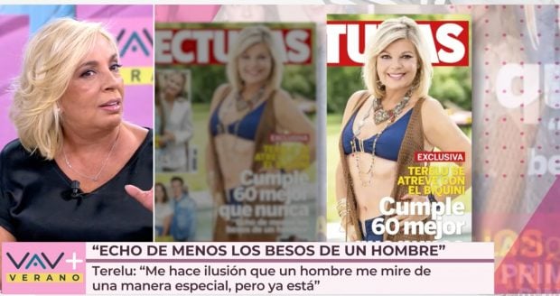 Carmen Borrego comenta la portada de su hermana. (Mediaset)