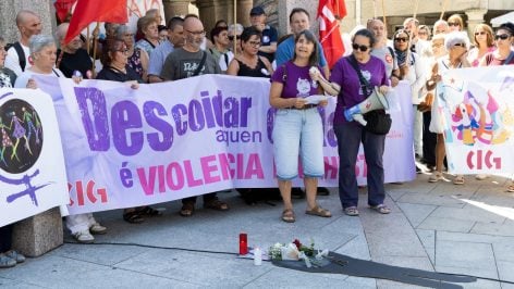 Manifestación en Porriño. (EFE)