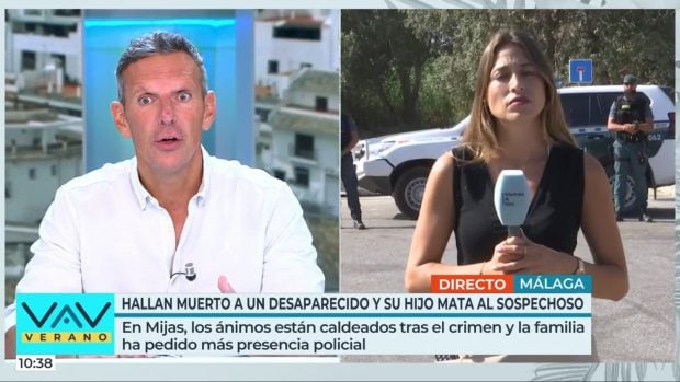 Joaquín Prat y la reportera Carmen Millán en Vamos a ver (Mediaset).