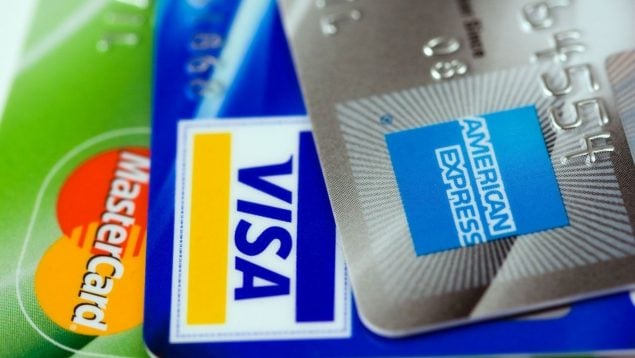 Pegatina en la tarjeta de crédito