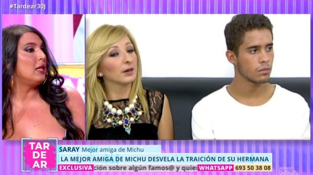 Saray Carrillo, mejor amiga de Michu, en TardeAR. (Mediaset)