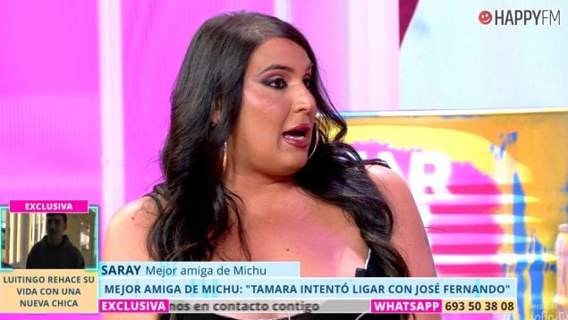 Saray Carrillo, mejor amiga de Michu, en TardeAR. (Mediaset)