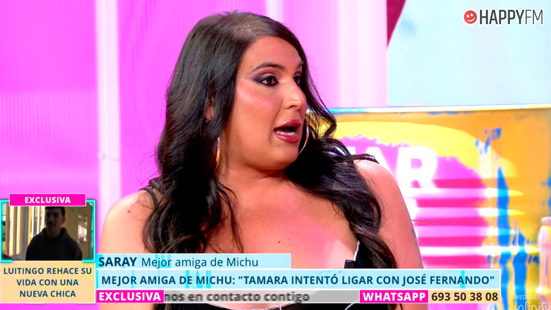 Saray Carrillo, mejor amiga de Michu, en TardeAR. (Mediaset)