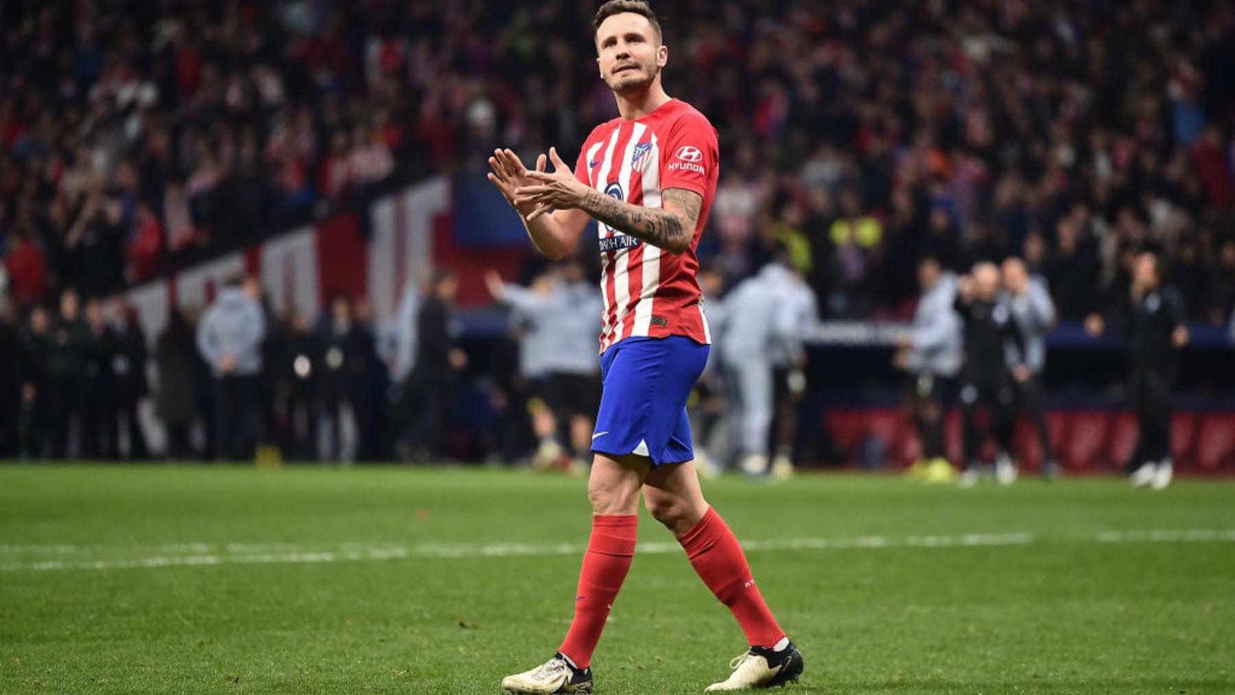Saúl, en un partido con el Atlético. (Getty Images)