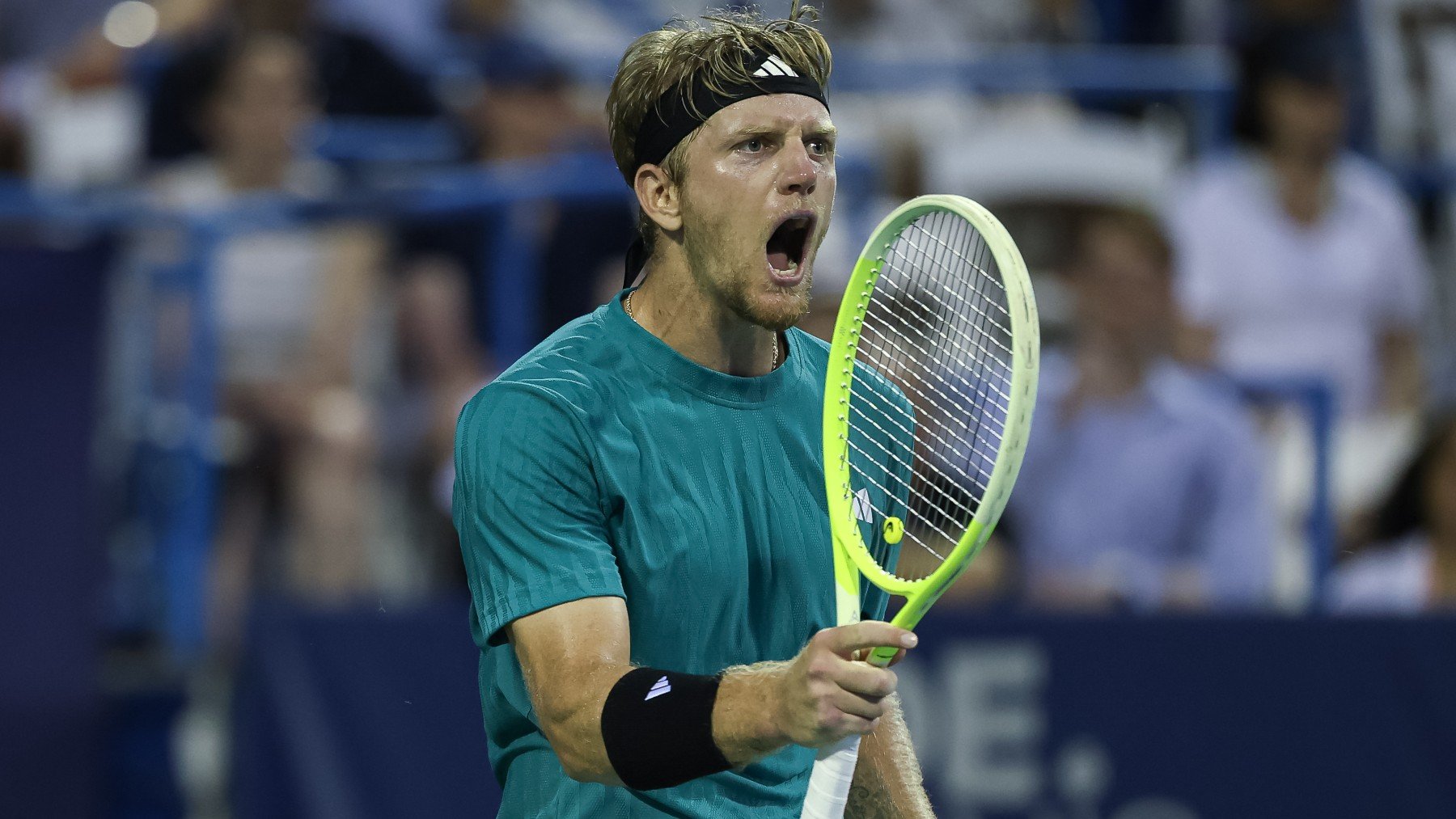 Alejandro Davidovich Fokina durante la final del torneo de Washington ante De Miñaur. (Getty)