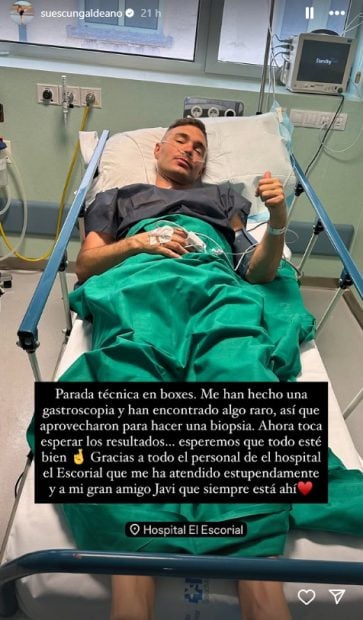 Cristian Suescun en el hospital. (Instagram)
