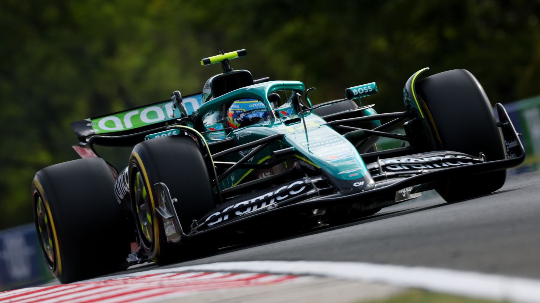 Fernando Alonso en el Hungaroring. (Getty)