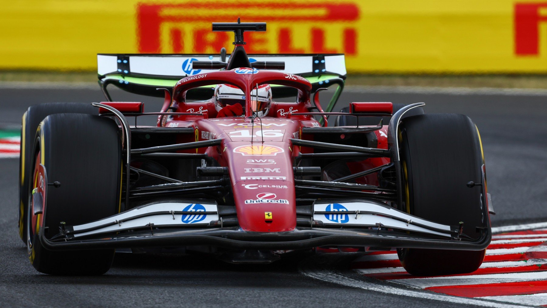 Charles Leclerc durante el GP de Hungría de Fórmula 1. (Getty)