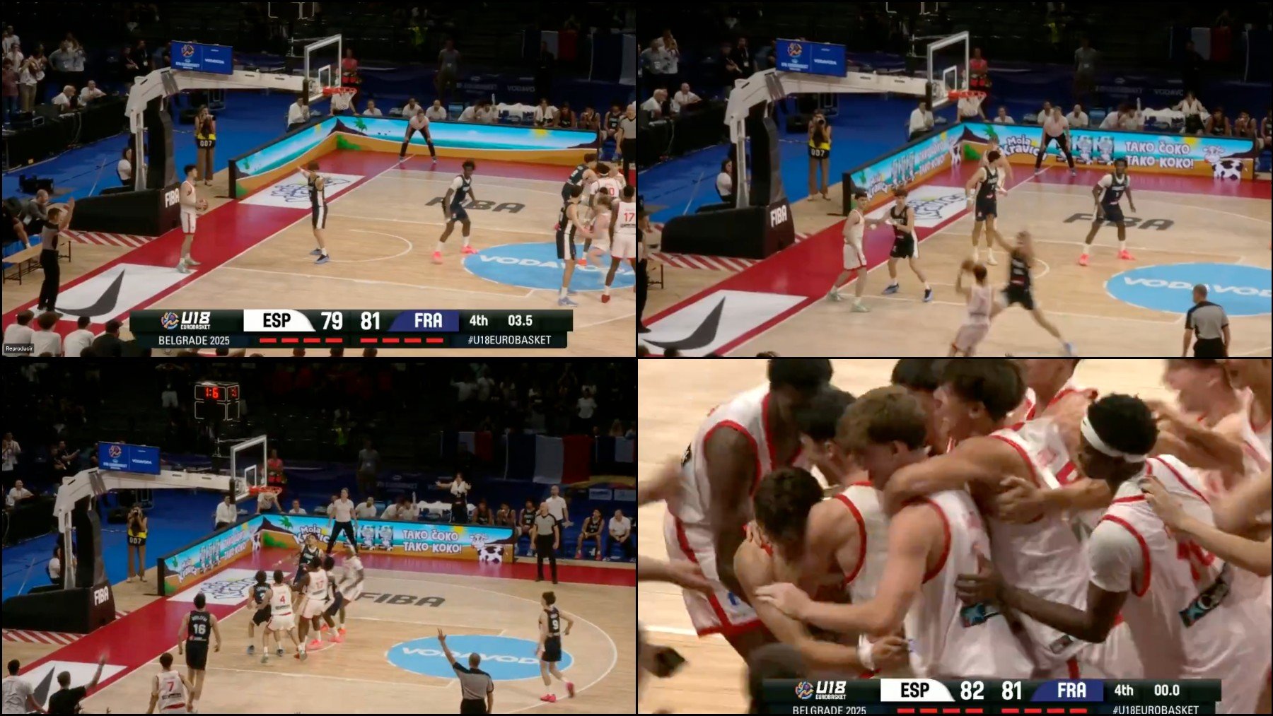 La canasta en el último segundo de Guillermo del Pino. (FIBA)