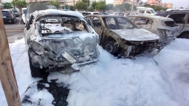 incendio Cala Millor coches